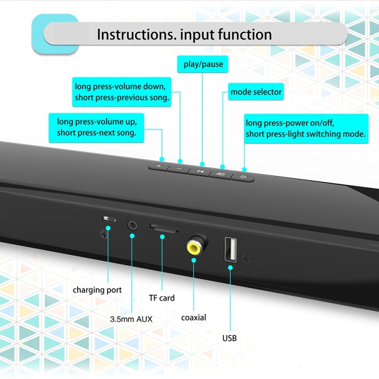BS-28E RGB Bluetooth Speaker – 4 Drivers, HiFi Bass & LED Lights