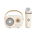 C20 Plus Karaoke Bluetooth Speaker with Mic – Beige, Portable