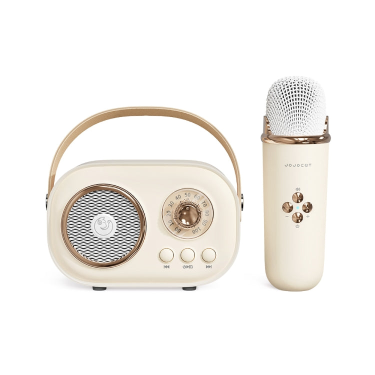 C20 Plus Karaoke Bluetooth Speaker with Mic – Beige, Portable