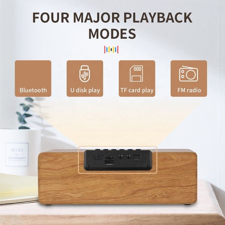 K1 Wooden Desktop Bluetooth Speaker – Wireless Charging & Multifunction