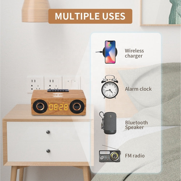K1 Wooden Desktop Bluetooth Speaker – Wireless Charging & Multifunction