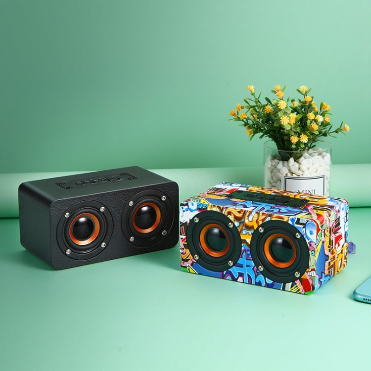 M5 Multifunctional Desktop Wooden Bluetooth Speaker – Wireless Dual Speaker Loudspeaker
