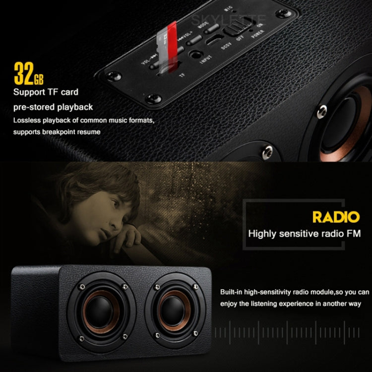 M5 Multifunctional Desktop Wooden Bluetooth Speaker – Wireless Dual Speaker Loudspeaker