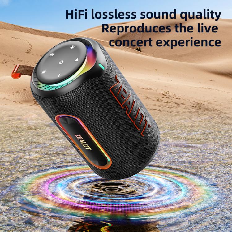 Zealot MP1 60W Portable Outdoor RGB Bluetooth Speaker – Bass Boost, Bluetooth 5.4, 8000mAh Battery