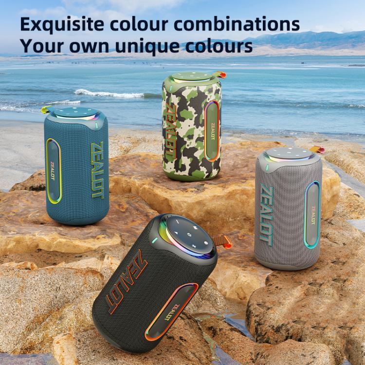 Zealot MP1 60W Portable Outdoor RGB Bluetooth Speaker – Bass Boost, Bluetooth 5.4, 8000mAh Battery